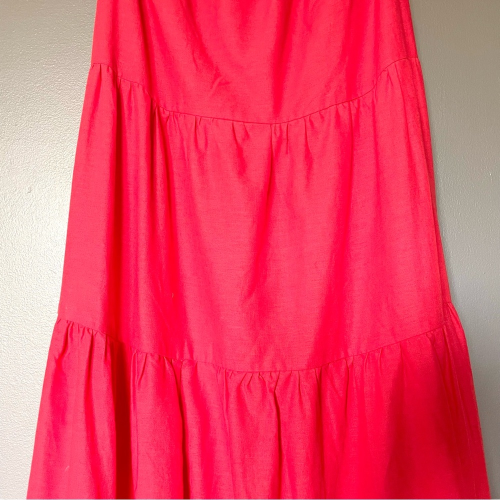Anthropologie Charlie Holiday Jenna Linen Blend Maxi Dress Oversize Size 10 NWT - Picture 11 of 14